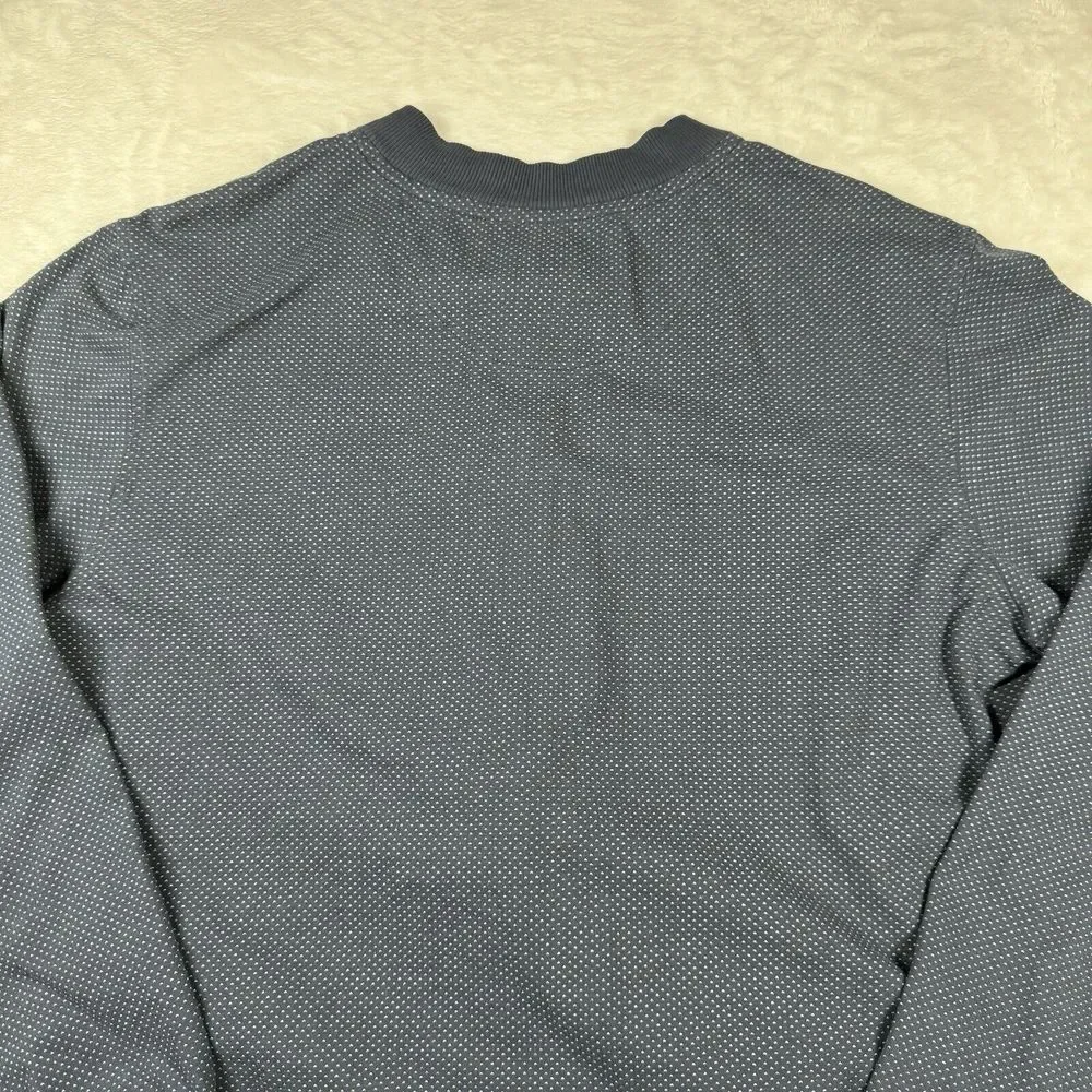 Britches Sport By Wanted Jacket Mens L Bomber Birdseye Full Zip Long Sleeve Blue